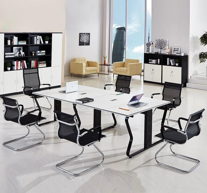 Bàn họp chân sắt hiện đại,Bàn họp chân sắt 8 người.