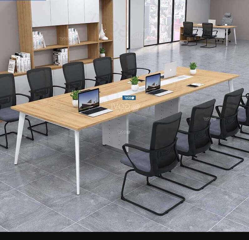 Bàn họp chân Côn Tiện 3m2 BH91