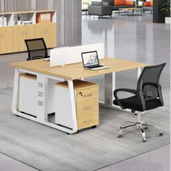 Cụm bàn làm việc 2 người chân côn tiện ND124