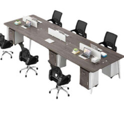 Cụm bàn làm việc 6 người chân côn tiện ND128
