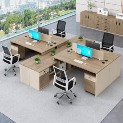 Cụm bàn làm việc gỗ công nghiệp 4 người ND160